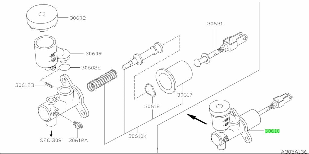 OEM Japan Clutch Master Cylinder for Nissan R33 GTST RB25 S14 S15 200SX SR20DET 30610-88F07