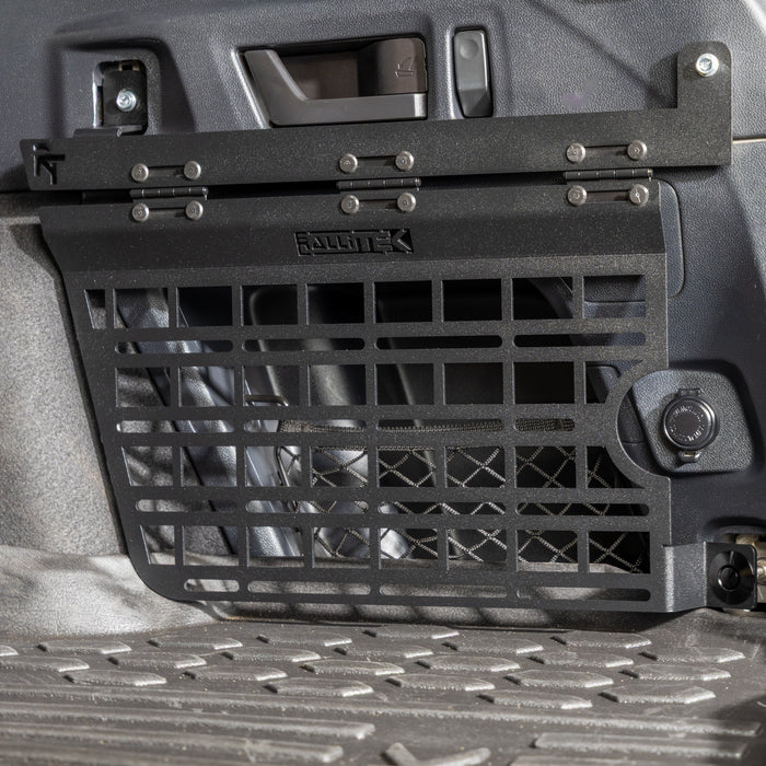 subaru outback molle panel installed in rear cargo storage area