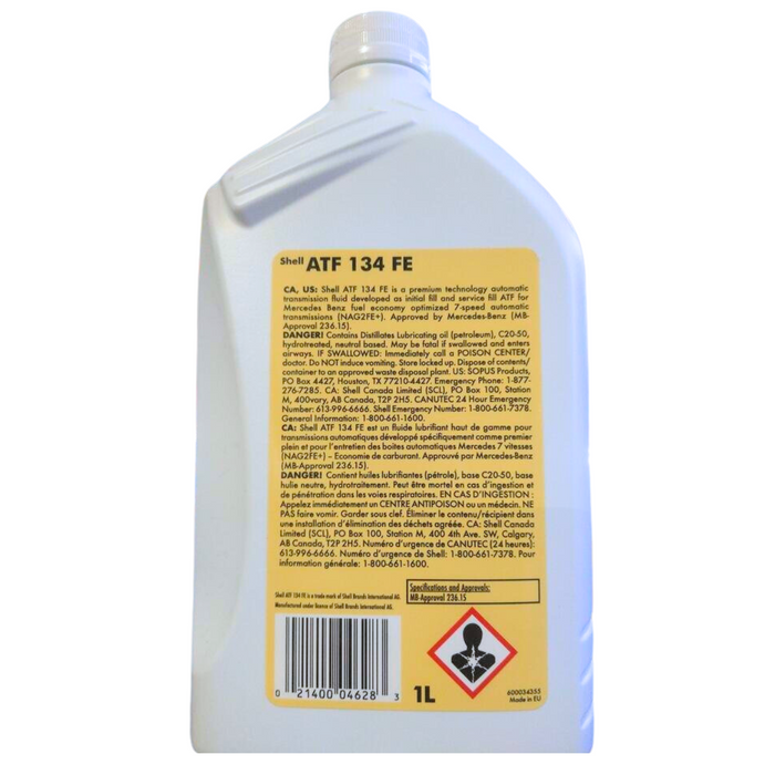 Shell ATF 134 FE Mercedes Benz 7 Speed Transmission Fluid MPN 550041879