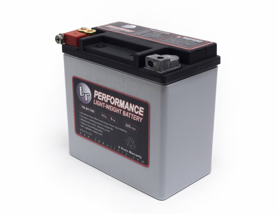 TR-B1100 11LBS AGM Lightweight Battery Street Use, Race Use, Track Use Universal Fit with Battery Tender (Optional)