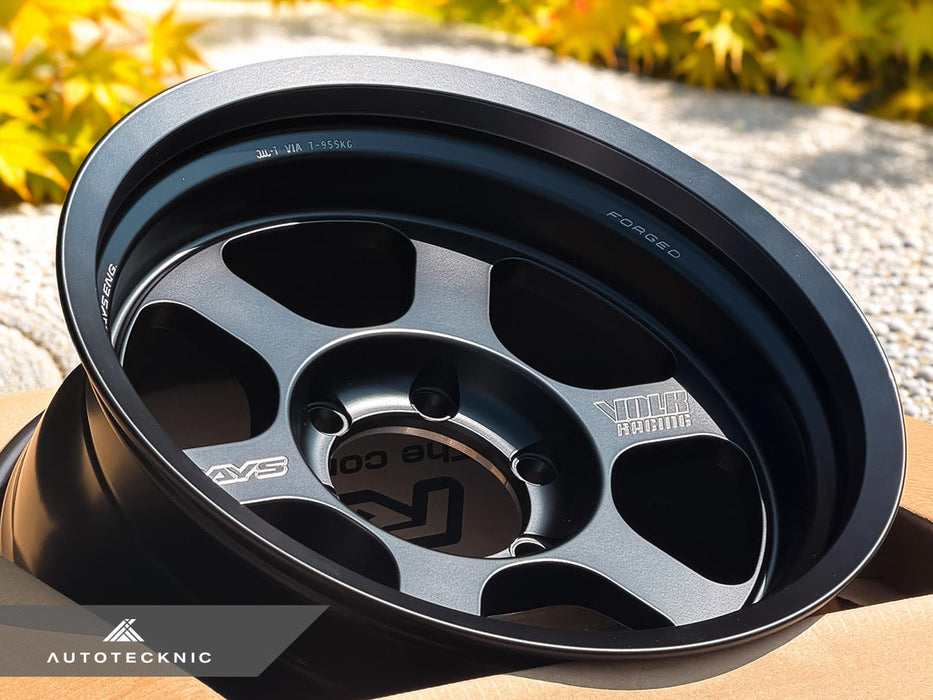 Volk Racing TE37XT Black Shadow LTD 17x8.5 -10 6x139.7 Matte Translucent Black - 6-Lug Toyota / Lexus Truck (Set of 4)