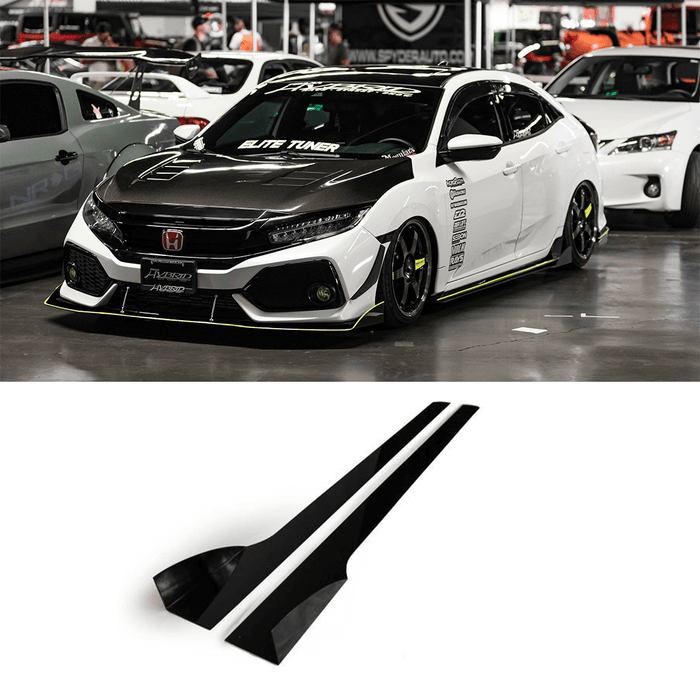 2017-2021 Honda Civic V2 Side Skirt Extensions