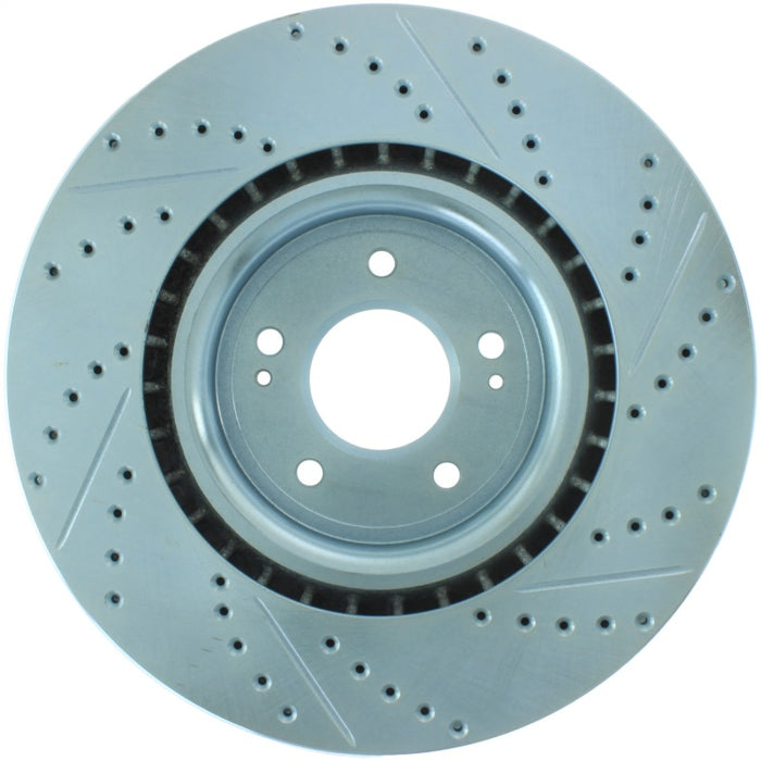 StopTech Select Sport 08-11 Mitsubishi Evo X Slotted and Drilled Right Front Rotor