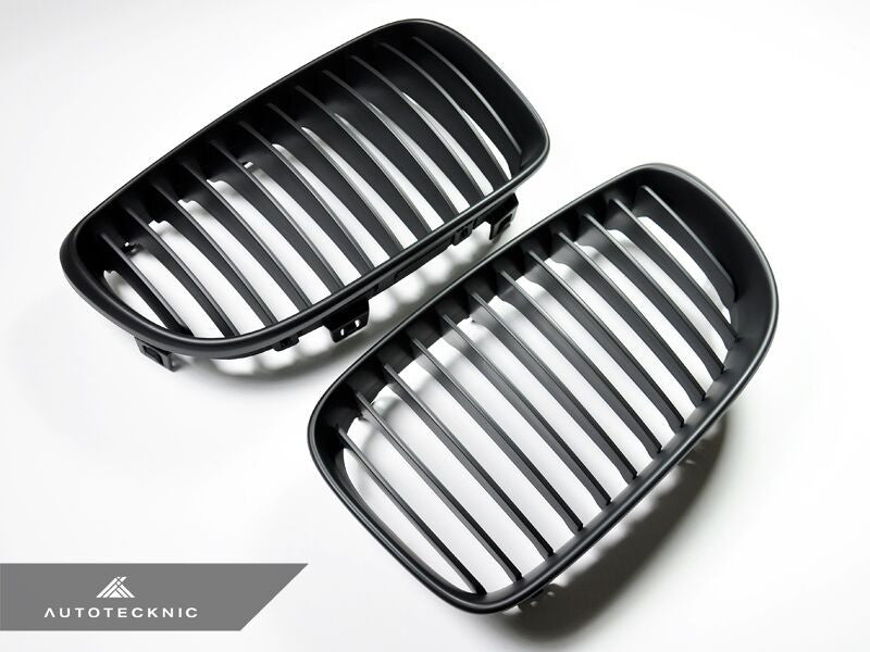 AutoTecknic Replacement Stealth Black Front Grilles - E82 Coupe / E88 Cabrio | 1 Series
