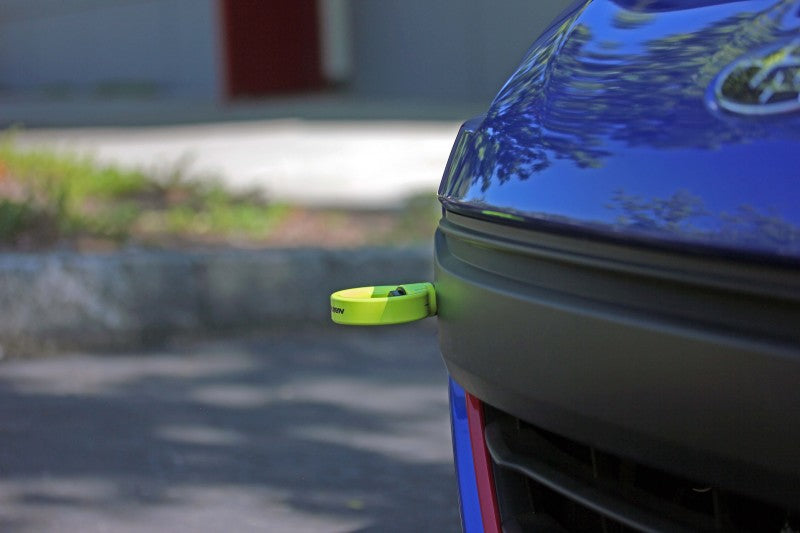 PERRIN 18-21 Subaru WRX & STI / 13-25 BRZ / 17-20 Toyota 86 Tow Hook Kit (Front) - Neon Yellow