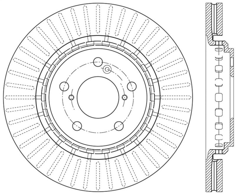 Stoptech 17-18 Acura MDX 3.5L Premium High Carbon Cryo Front Brake Rotor