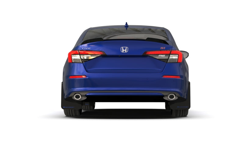 Rally Armor 22-26 Honda Civic/Civic Si/Sport Black UR Mud Flap w/Blue Logo