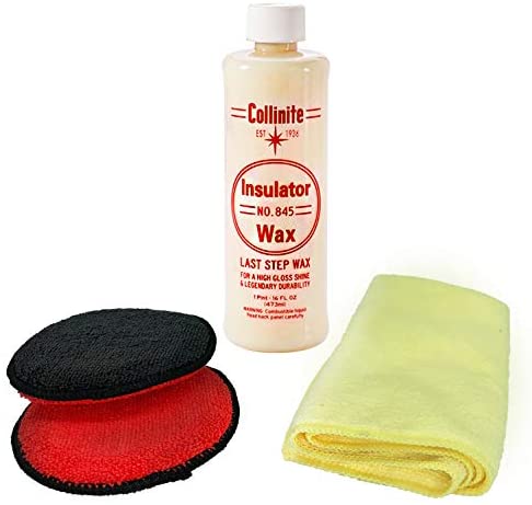 Collinite 845 Insulator Wax Microfiber Towel and Applicators Combo (colors may vary)