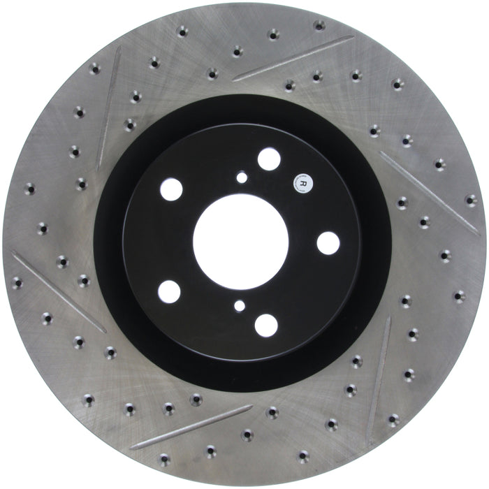 StopTech 14 Lexus IS Slotted & Drilled Front Right Rotor