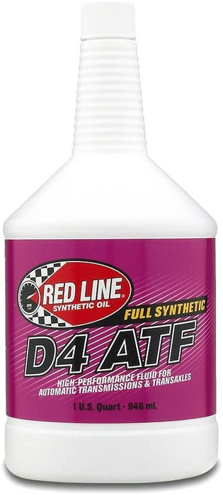 Red Line D4 ATF Automatic Transmission Fluid- Pack of 4 Quarts