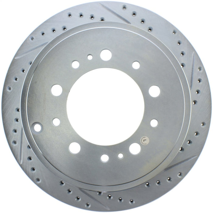 StopTech Select Sport 13-17 Toyota Land Cruiser Sport Drilled / Slotted Rear Driver-Side Brake Rotor