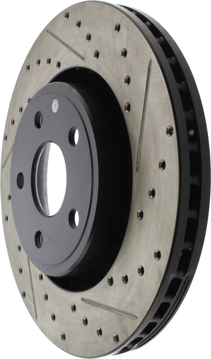 StopTech 11-12 Dodge Durango Sport Drilled & Slotted Front Passenger-Side Brake Rotor