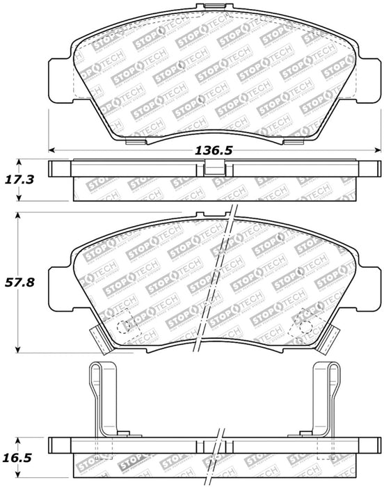 StopTech Performance 02-06 Acura RSX Type S / 93-95 Civic Coupe / 04-05 Civic Si / 93-97 Civic Del