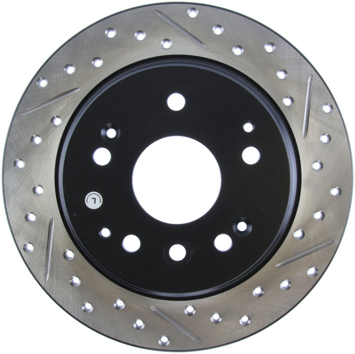 StopTech 04-08 Acura TL / 03-09 Honda Element Slotted & Drilled Left Rear Rotor