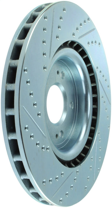 StopTech Select Sport 08-11 Mitsubishi Evo X Slotted and Drilled Left Front Rotor