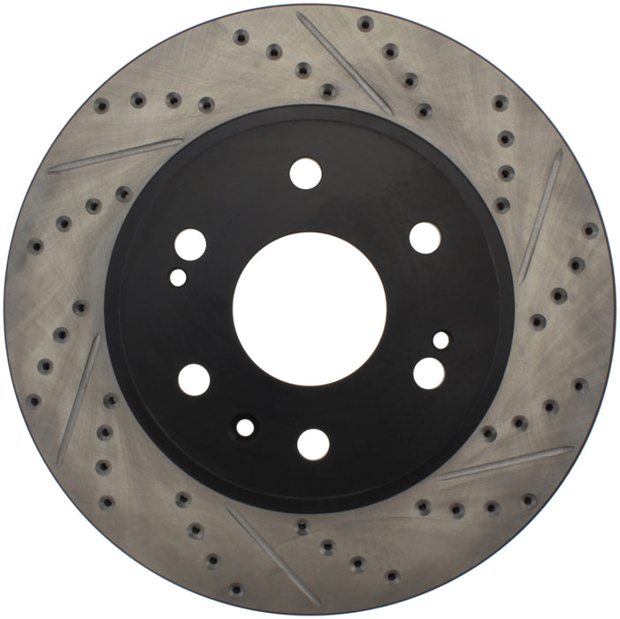 StopTech 05-10 GMC Sierra 1500 (w Rear Drum) / 07-09 GMC Yukon Front Left Slotted & Drilled Rotor