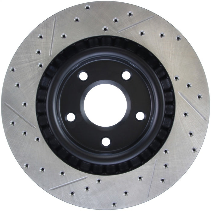 StopTech Power Slot 05-07 Cadillac XLR / 06-09 Chevy Corvette Front Left Drilled & Slotted Rotors