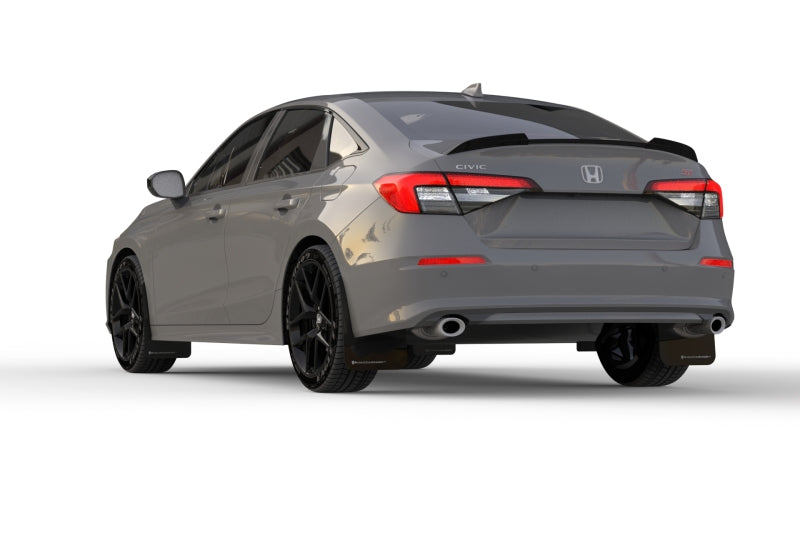 Rally Armor 22-26 Honda Civic/Civic Si/Sport Black UR Mud Flap w/Blue Logo