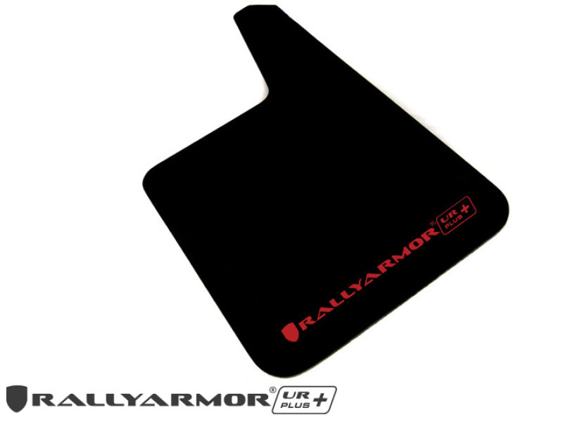 Rally Armor Universal Fit (No Hardware) UR Plus Red UR Mud Flap w/ White Logo