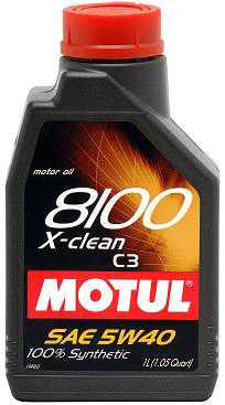 Motul 8100 5W40 X-Clean C3 Synthetic Oil  1L (1.05 qt.)