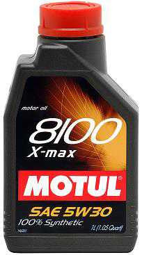 Motul 8100 5W30 X-Max Synthetic Oil  1L (1.05 qt.)