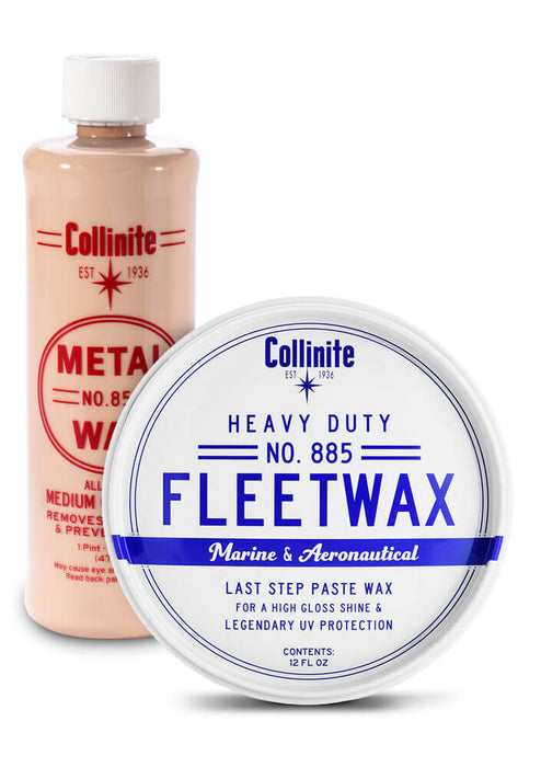 Collinite 850 Metal Polish and 885 Fiberglass Wax Combo