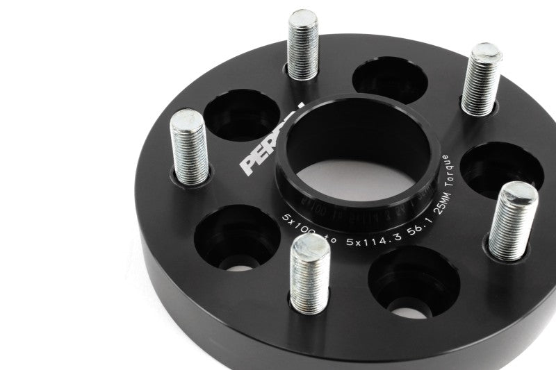 PERRIN Subaru/Toyota/Scion 25mm Wheel Adapter (Bolt-On Type) 5x100 to 5x114.3 w/56mm Hub - Pair