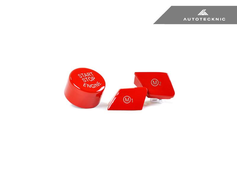 AutoTecknic Bright Red Gloss M1/M2 Button Set for BMW F-Chassis M Vehicles