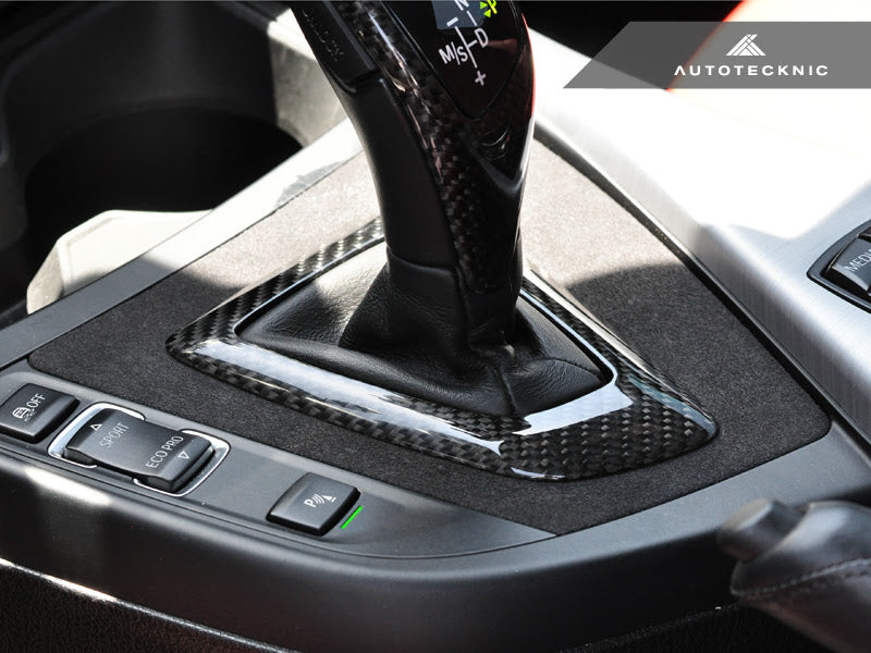 AutoTecknic Carbon Fiber Alcantara Shift Console Trim - BMW F22 2-Series | F87 M2