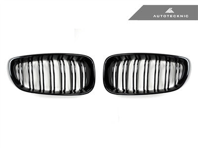 AutoTecknic Replacement Glazing Black Front Grilles (Dual Slat) - F34 3-Series Gran Turismo