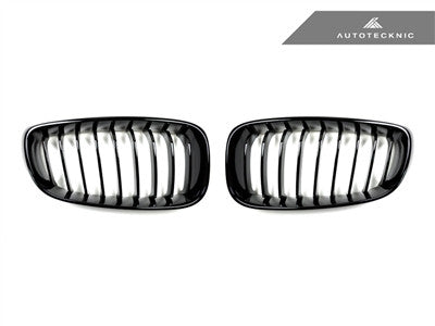 AutoTecknic Replacement Glazing Black Front Grilles (Single Slat) - F34 3-Series Gran Turismo