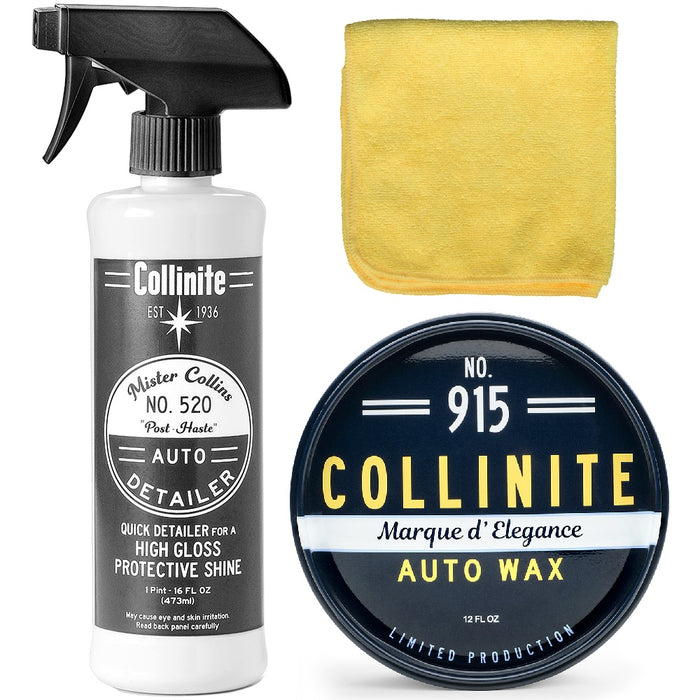 Collinite 520 Quick Detailer and 915 Marque D'Elegance and Towel Combo