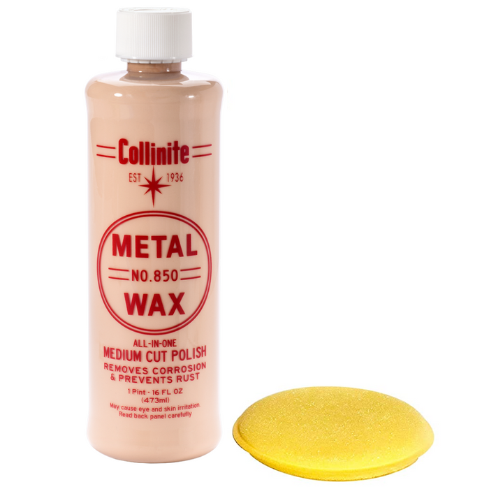 Collinite 850 Liquid Metal Wax and Applicator Pad Combo