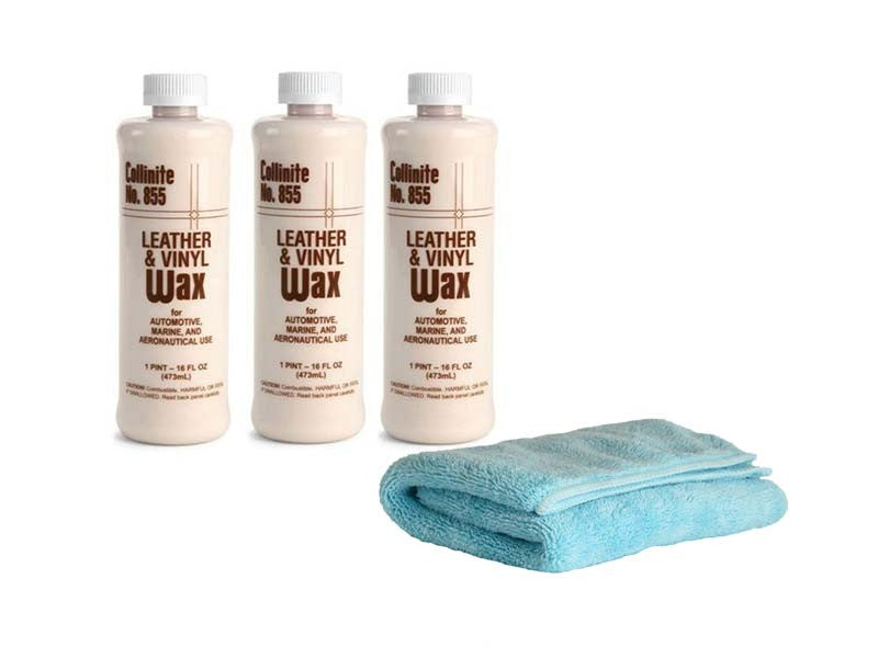 Collinite 855 Leather & Vinyl Wax 3 Pack with Microfiber Towel — EDO ...