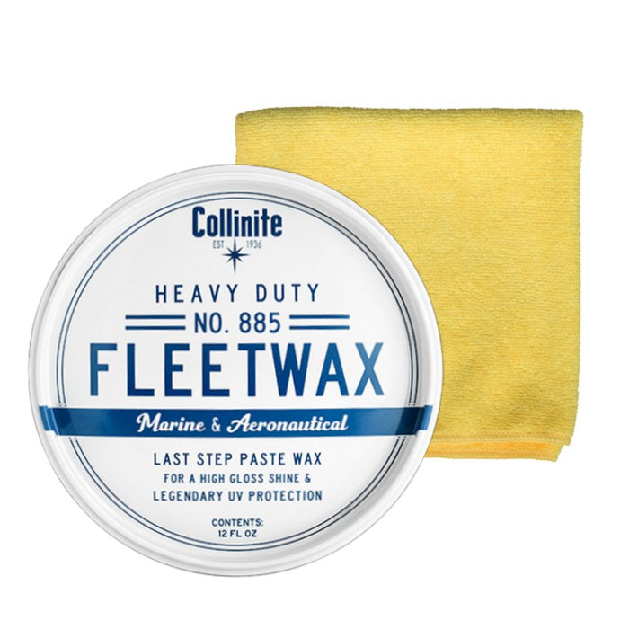 Collinite 885 Heavy Duty Fleetwax Paste (12oz) with Microfiber Towel