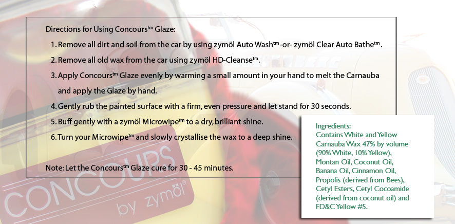 Zymol Concours Glaze 8oz