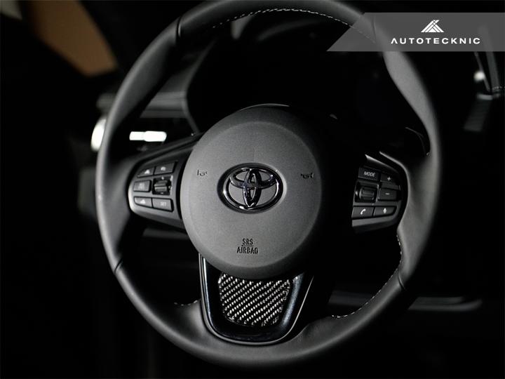 AutoTecknic Carbon Fiber Steering Wheel Trim Overlay for A90 Supra 2020+