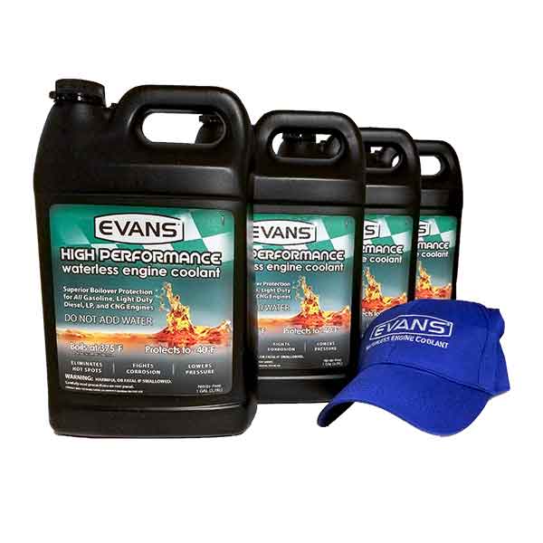 Evans Coolant High Performance Case of 4 Gallons (w/ Free Hat)