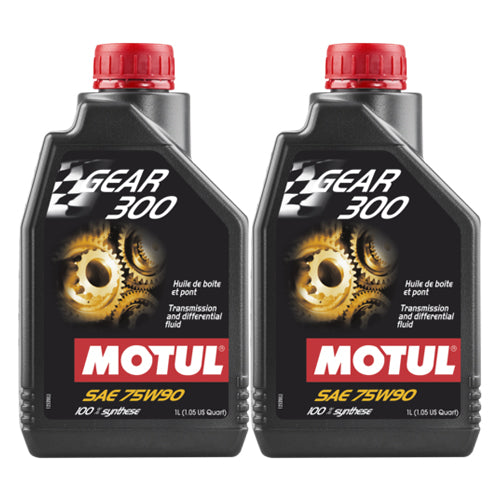 Motul Gear 300 75W90 - 100% Synthetic Ester, 1L (Pack of 2)