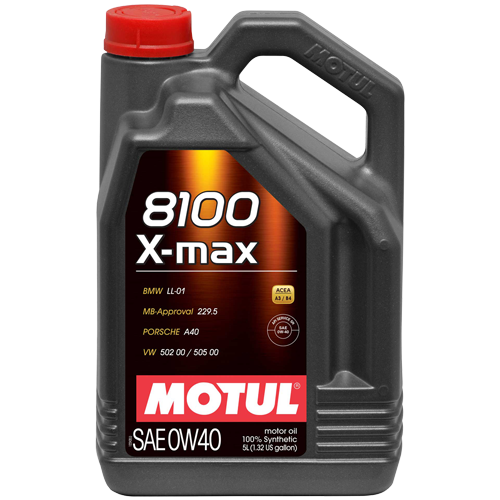 Motul 8100 0W40 X-Max Engine Oil (Pack of 2 5-Liter)