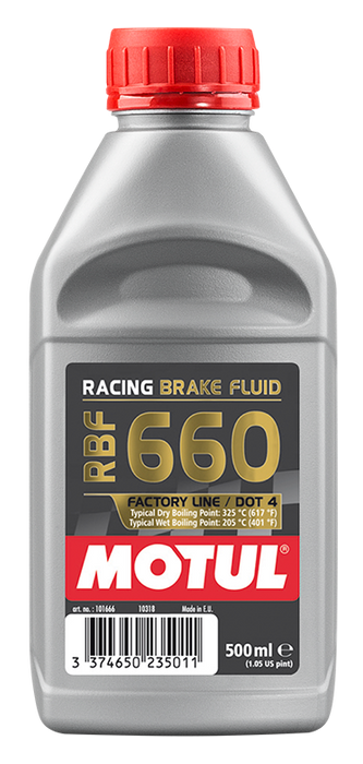 Motul RBF 660 Factory Line 100% Synthetic Racing Brake Fluid 101667 500ml