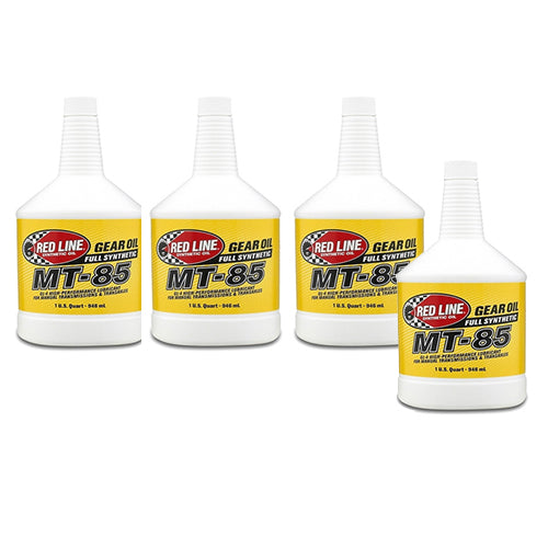 75w85 synthetic gear oil Red Line MT-85 75W85 GL-4 Gear Oil 1 Qt (Pack of 4)