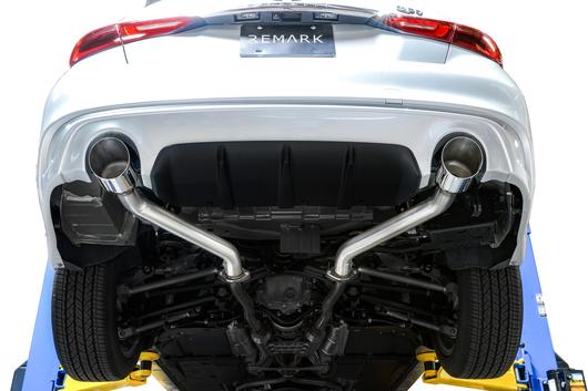 Remark Axleback Exhaust, Infiniti Q50 (2014+)  Burnt Stainless Double Wall Tip