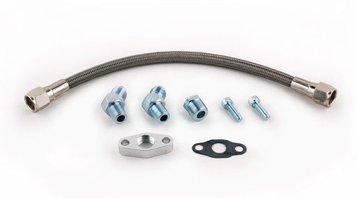 Tomioka Racing TR Stainless Steel Oil Return Line Kit (39cm) for Garrett T3, T4 Turbo