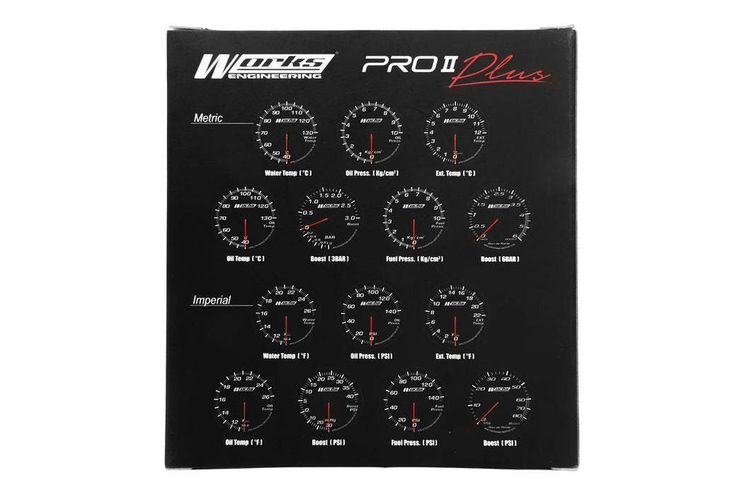 Works Engineering Pro II Plus 3 Bar Boost Gauge