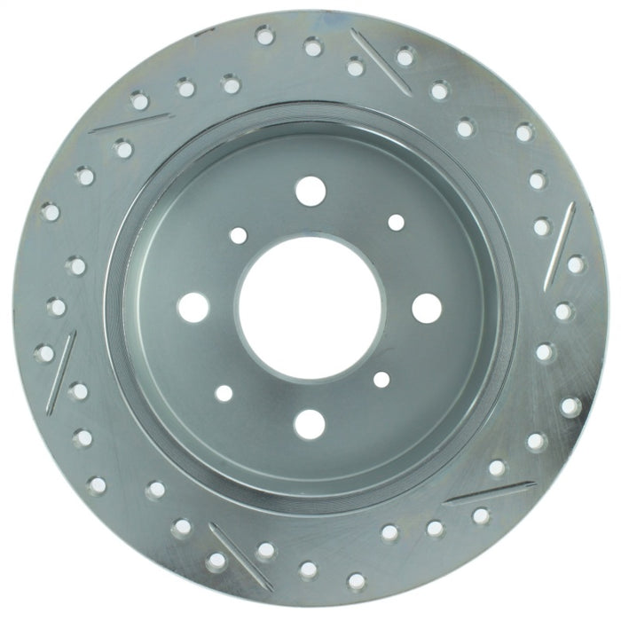 StopTech Select Sport 92-00 Honda Civic Drilled and Slotted 1-Piece Rear Passenger Side Brake Rotor