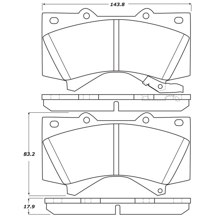 StopTech 07-17 Toyota Tundra Street Performance Front Brake Pads
