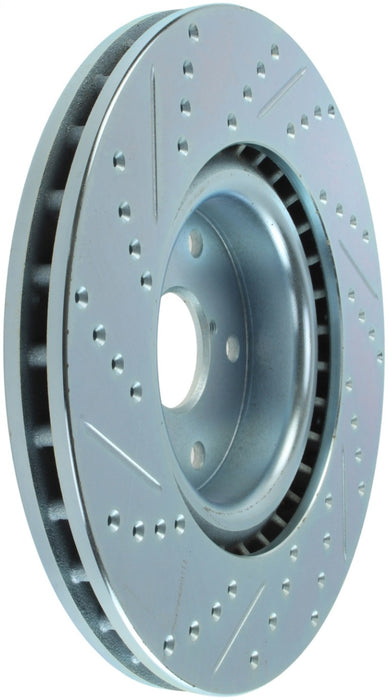 StopTech Select Sport 13-17 Subaru WRX STI Slotted and Drilled Left Rotor