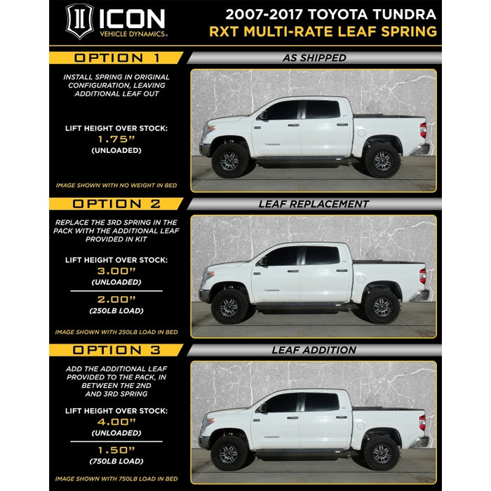ICON 2007+ Toyota Tundra 1.63-3in Stage 1 3.0 Suspension System
