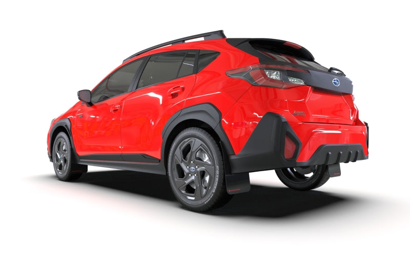 Rally Armor 24-26 Subaru Crosstrek Black UR Mud Flap Light Blue Logo